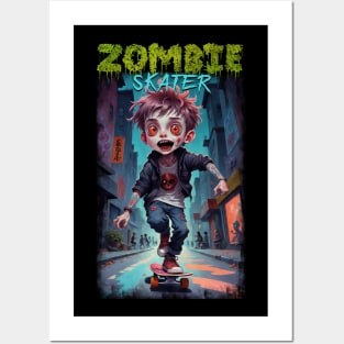 Zombie Skater 02 Posters and Art